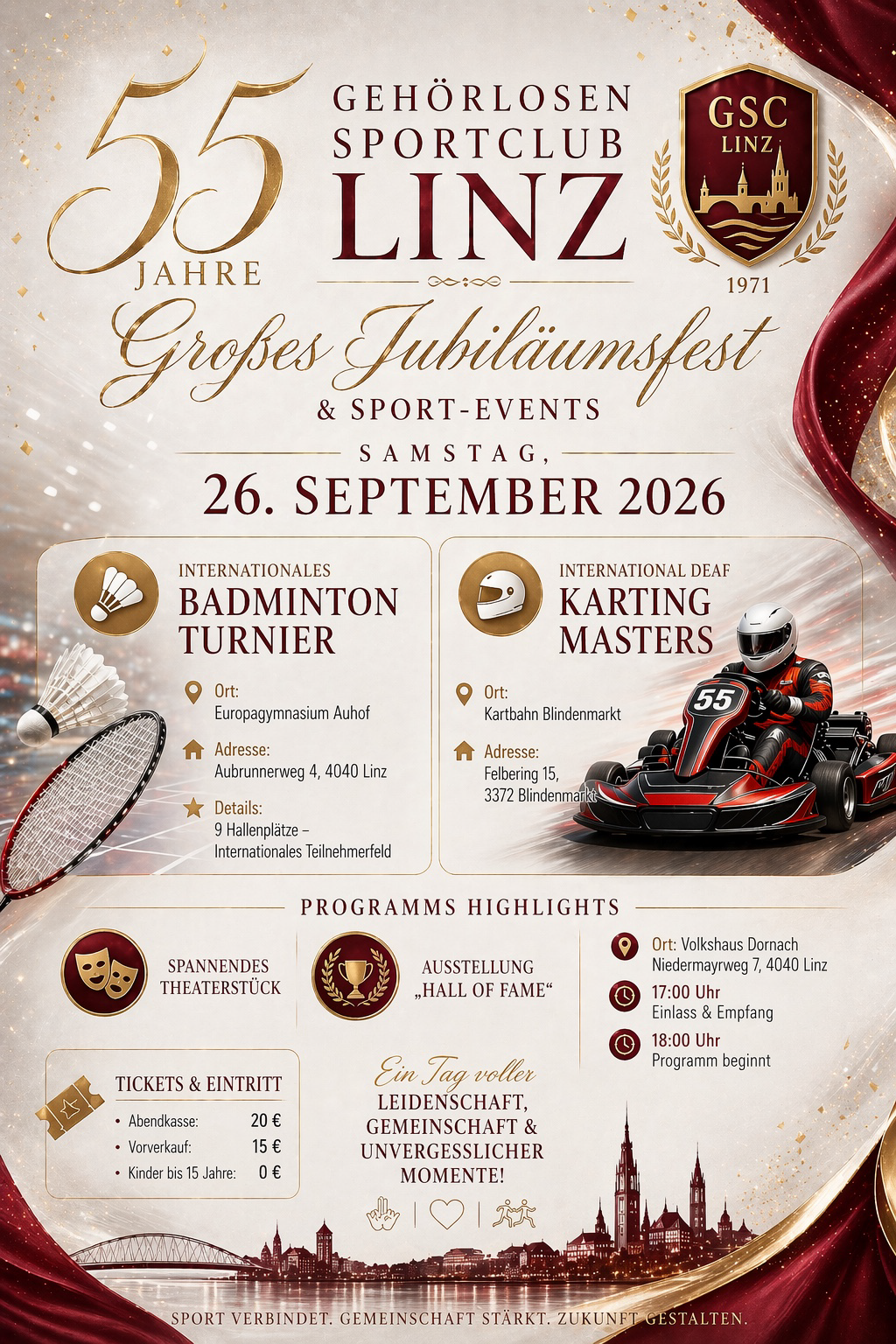 Poster 55 Years Anniversary GSC Linz